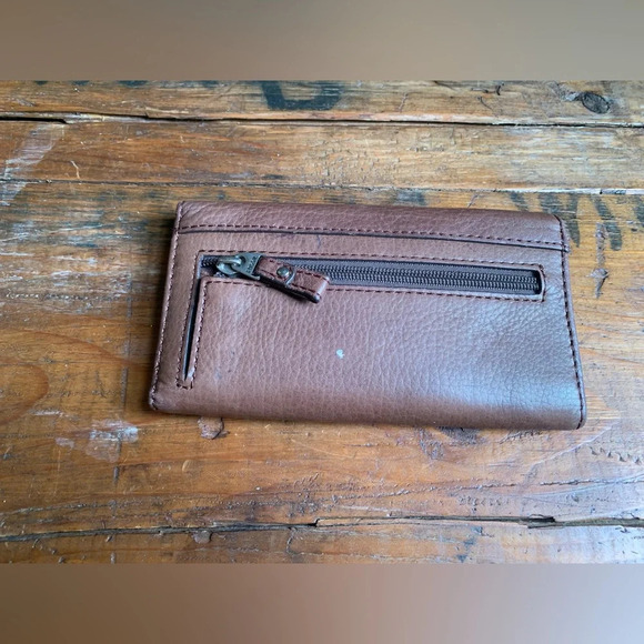 Fossil wallet, leather wallet vintage hippie boho - Picture 6 of 8